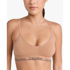 Brand New Calvin Klein Women's Size XL Brown Nautrals Lightly Lined Triangle Bra